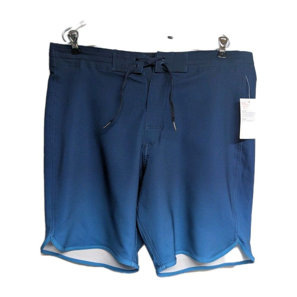 NWT Old Navy Swim Trunks Men 34 Swimwear Board Shorts UPF 40 Blue Ombre NEW